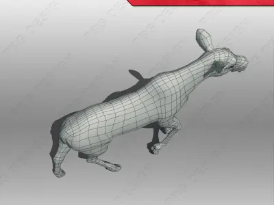 Baby Moose Animated 3D model