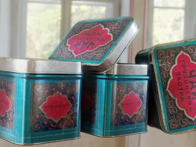 Soviet Russia Tea Leaf Coffee Tin Decoration  3D model