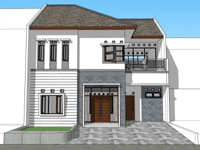 minimalist house 3D model