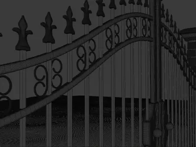 Gate iron wrought 3D model