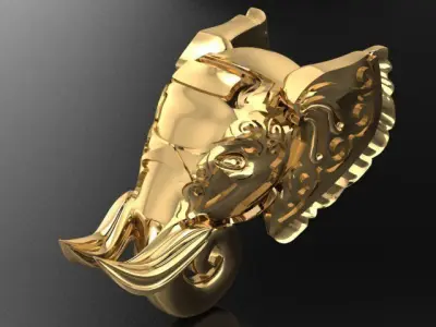 elephant of wealth 3D print model