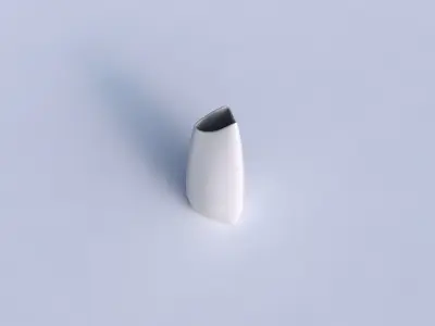 Vase curved tipping triangle 2 with horizontal sections 3D print model