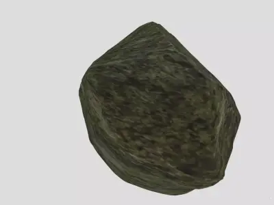 High Precision Moss Covered Rock 3D AssetKit PBR Low-poly 3D model