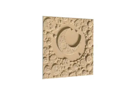 mural decor set wall panel 15 3D model