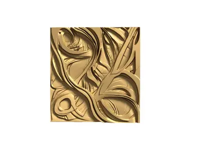 3D Printed Ornamental Wall Panel decor set 3D print model