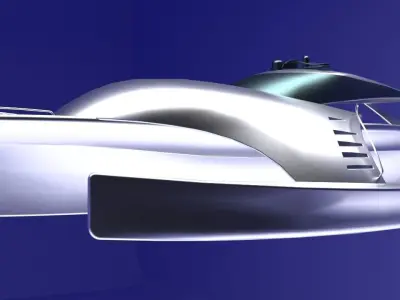 Adastra futuristic spaceship flying 3D model