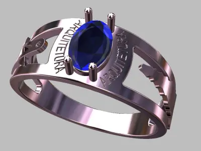 Engineering Graduation Ring 3D print model