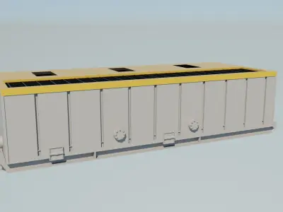 Mud Agitator cabin Low-poly 3D model