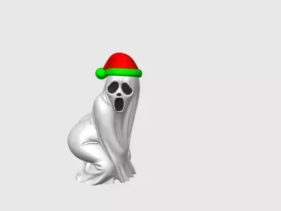 Christmas Twerking Ghost  Funny Holiday Desk Figurine 3D print model