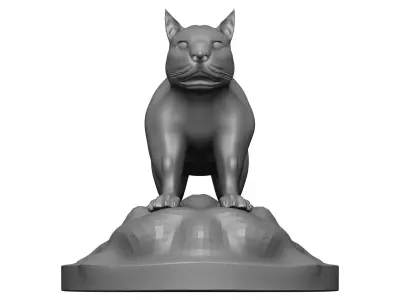 Lynx-Lynx french bulldog statue 3D model