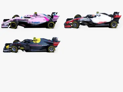 Formula 1 2018 Pack 2 Low-poly 3D model