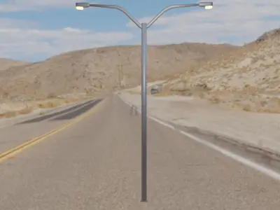 Light Pole Free low-poly 3D model