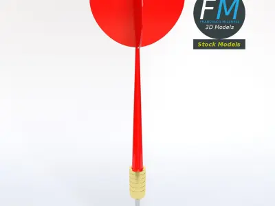 Dart 2 with gold tip 3D model