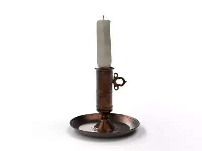 Old Candle Low-poly 3D model