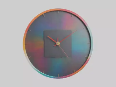 Colorful Wall Clock model 3D model