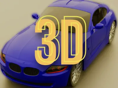 3D model car Low-poly 3D model
