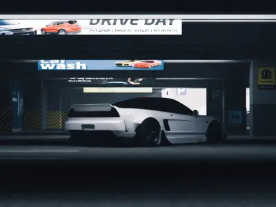  Underground Parking Lot  3D Environment Without Car 3D model