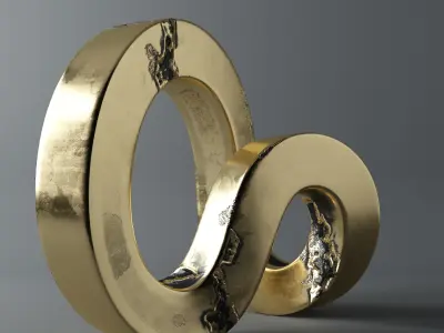 Modern Mobix Sculpture  3D model