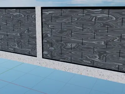Fence Free low-poly 3D model