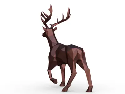 deer low poly 3D print model purchase