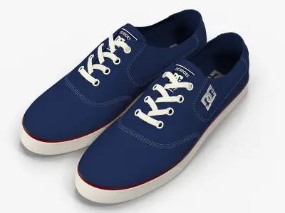 DC Shoes - Flash TX - Estate-Blue Low-poly 3D model