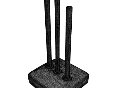 Elegant Marble Gold Table Decor Low-poly 3D model