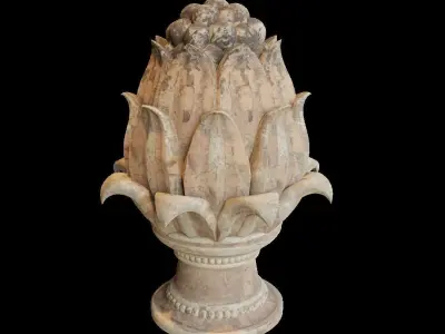 Pine Cone Ornament 3D Model with Multiple PBR Textures Sets 3D model