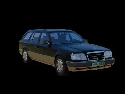 Mercedes Benz w124 universal Low-poly 3D model