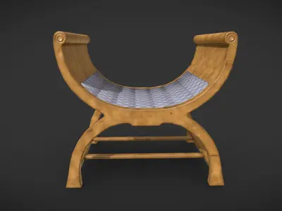 Cylindrical Chair Free low-poly 3D model