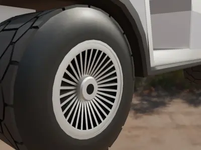 Golf Cart - Club Car  - Carrinho de Golfe Low-poly 3D model