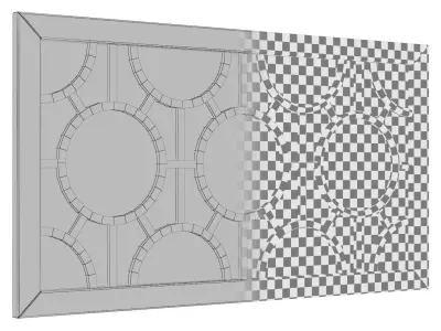 Kimberlee Geometrical Circles Decorative Rectangular  MTNA4435 3D model