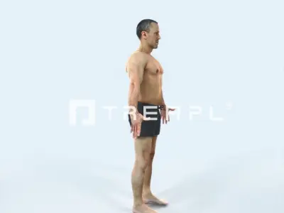Fortitude C Animated Rigged Beach Sports Man Low-poly 3D model