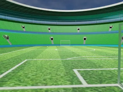 Football Stadium  Low-poly 3D model 3