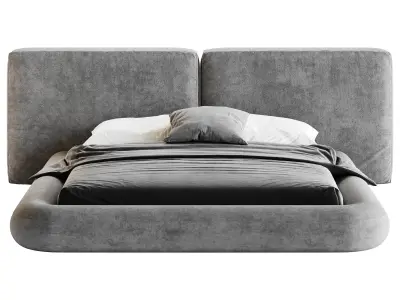 Cullen Suede Fabric Contemporary Minimalist 3D model