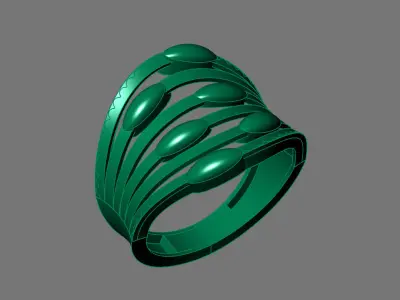 Women Ring Plain Ring Ready STL 3DM Models Womens Rings 3D print model 26