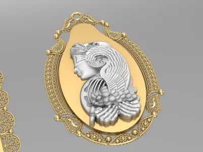 3 design of Lady Fortuna on suisse pamp 3D print model