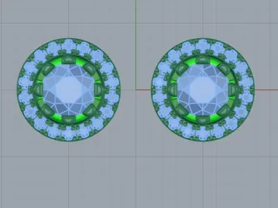 Earring women 0031 3D print model