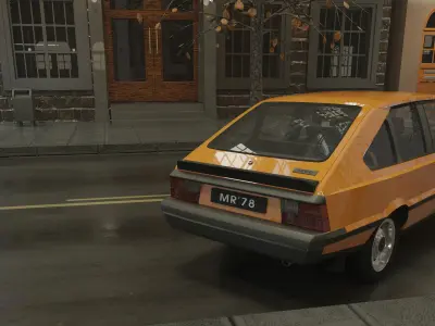 Polonez Old European Car Low-poly 3D model