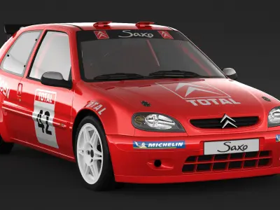 Citroen Saxo VTS Rally Car 3D model