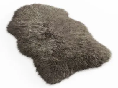 Faux Fur Mongolian Rug 3D model