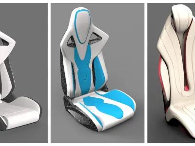 car seat collection 2021 3D model