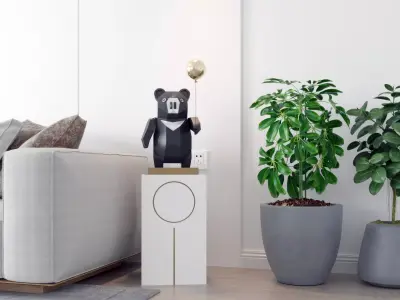 Modern Bear Balloon Sculpture 3D model