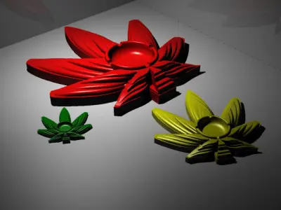 Cannabis themed ashtray 3D print model