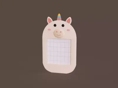 Unicorn Frames Low-poly 3D model