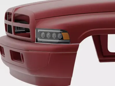 2nd Gen Dodge Ram 1500 2500 3500 Headlights 3D model
