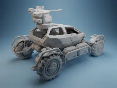 KV-Vehicle-001 space vehicle ADD-ON 3D print model