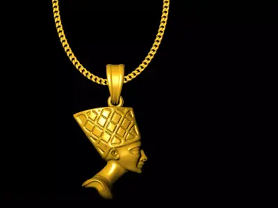 Cleopatra pendant charms - one inch pendant 3D print model