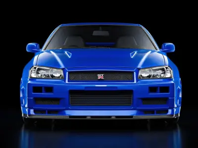 Nissan  Skyline GT-R R34   V-Spec 2 Nur 3D model