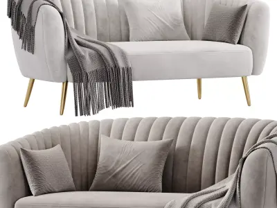 Sofa By Silver Orchid Albany 3D model