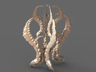 Cthulhu tentacles pillar 3D model